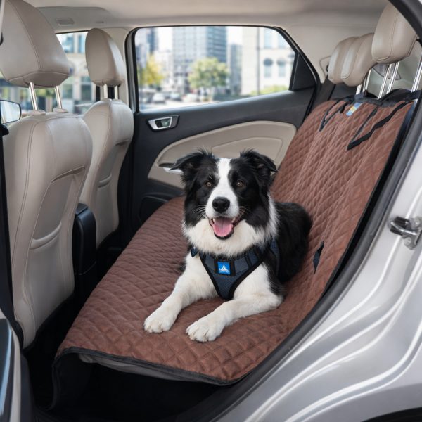 Capa pet impermeável para carro BASIC LUXO + guia para cinto
