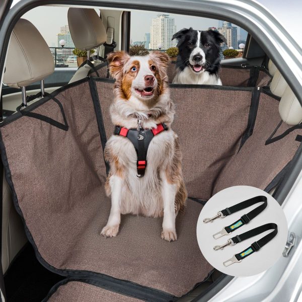 Capa pet impermeável para carro DUAL PREMIUM 130cm + 2 guias