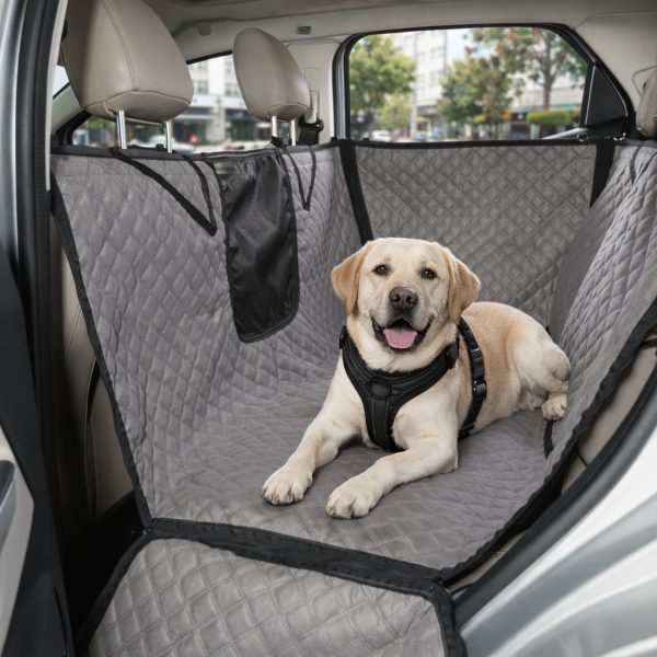 Capa pet impermeável para carro PLUS LUXO 130cm + guia para cinto