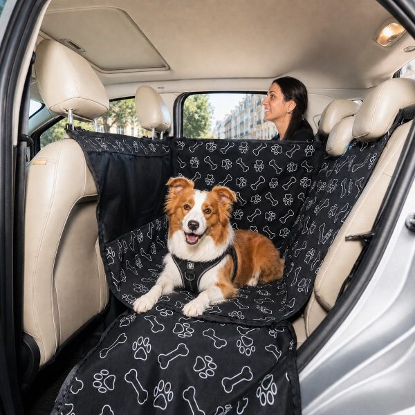 Capa pet impermeável para carro PLUS PREMIUM 75cm + guia para cinto