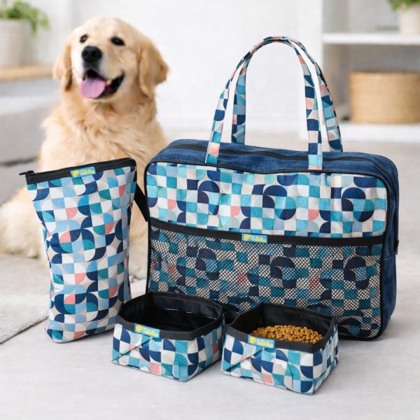 Kit JORNADA: Bolsa + Porta ração + Comedouro + Bebedouro