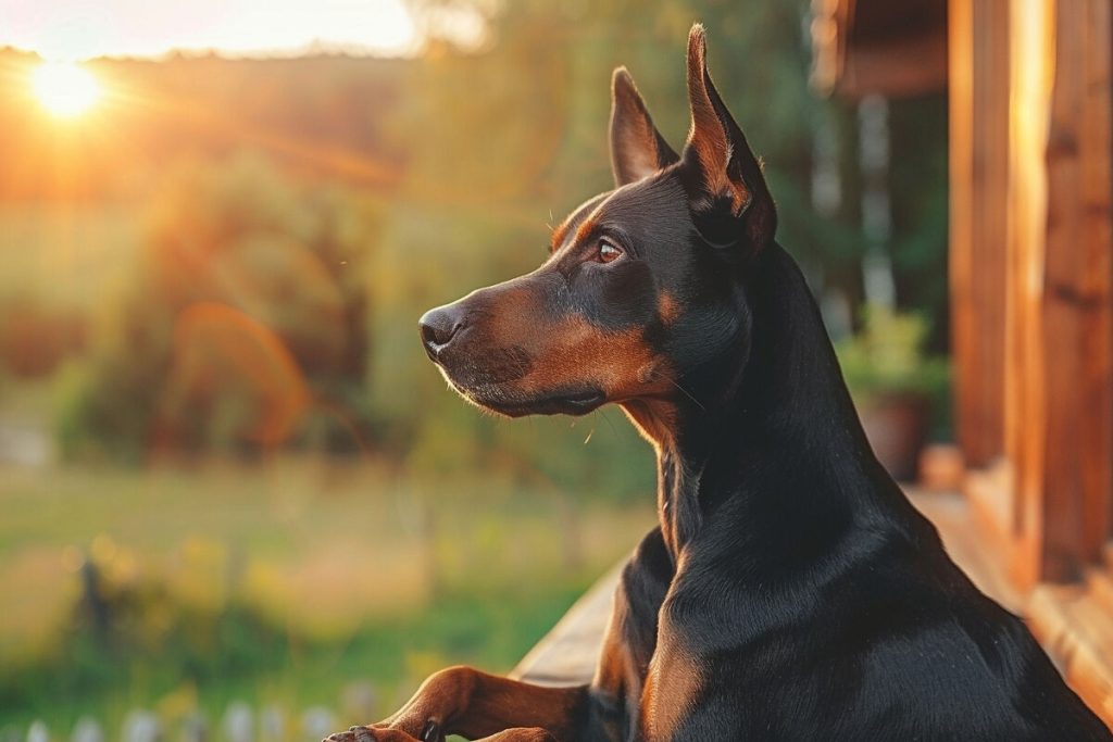 Dobermann de perfil